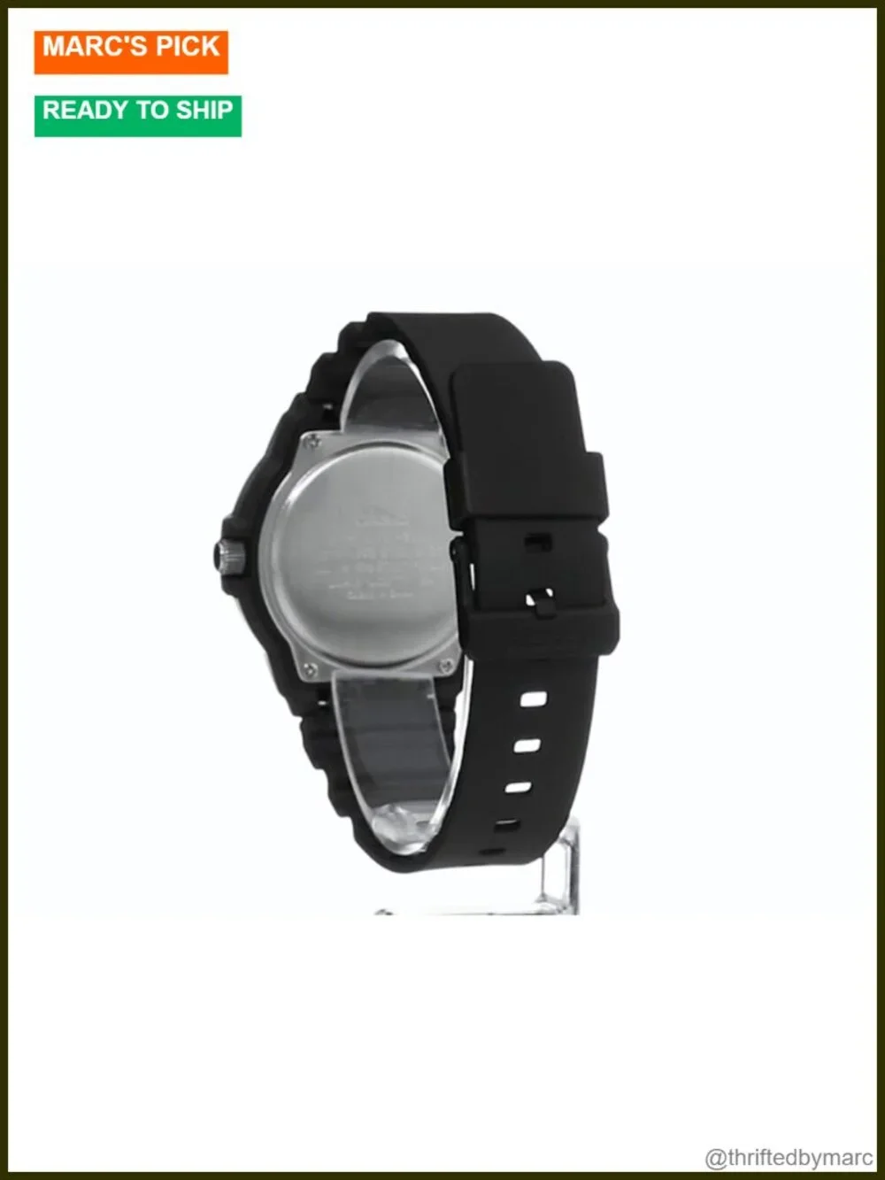 Unisex Analog Watch 100M WR Stainless Steel Case Resin Band Date Display Screw